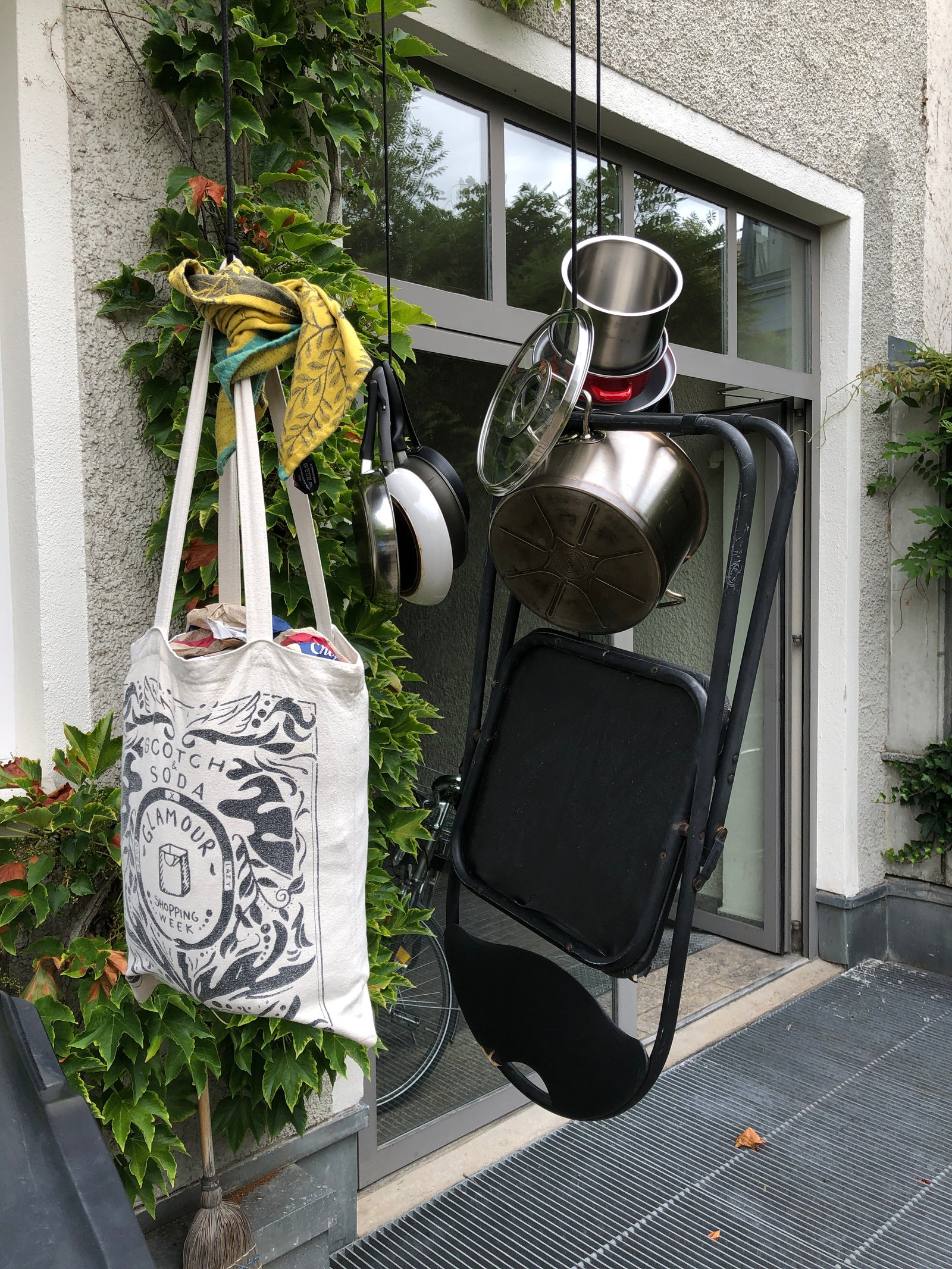 zum trocknen aufgehängt